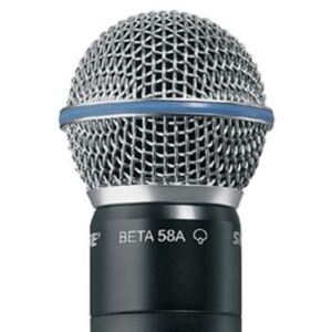 Shure BETA 58A Dynamic Vocal Microphone - Black and Silver with leather case